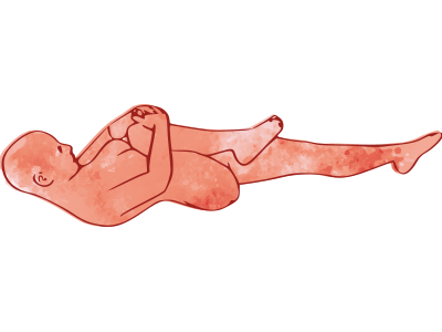 Genou à la poitrine